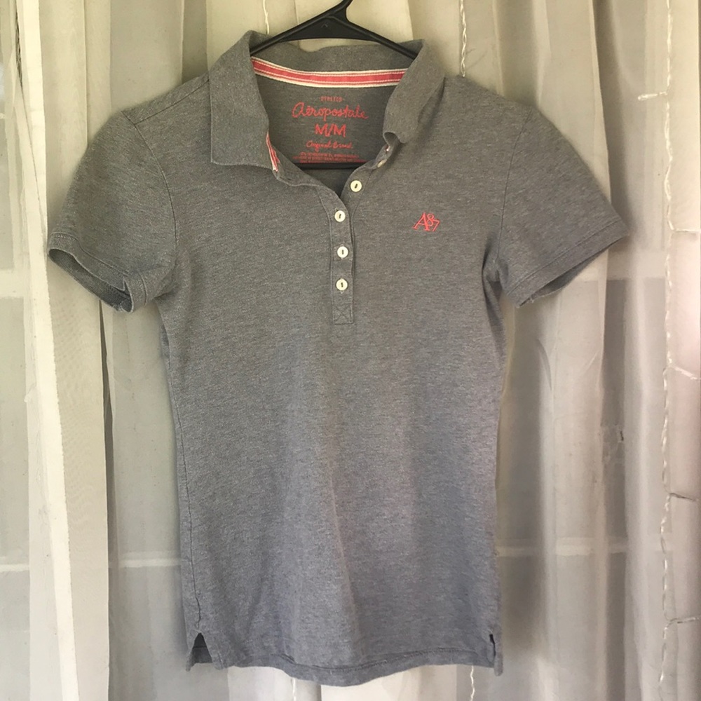 Gray Aeropostale polo shirt